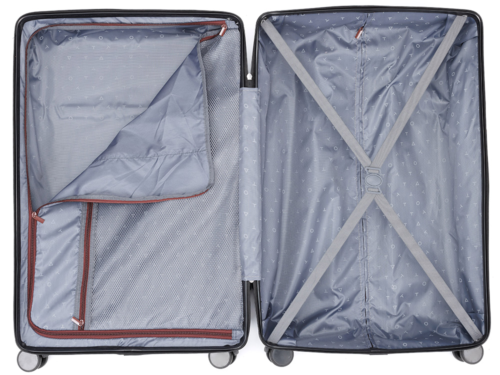 Чемодан TORBER Onego, бордовый, ABS-пластик, 69,5 х 46 х 26 см, 69 л — изображение 4