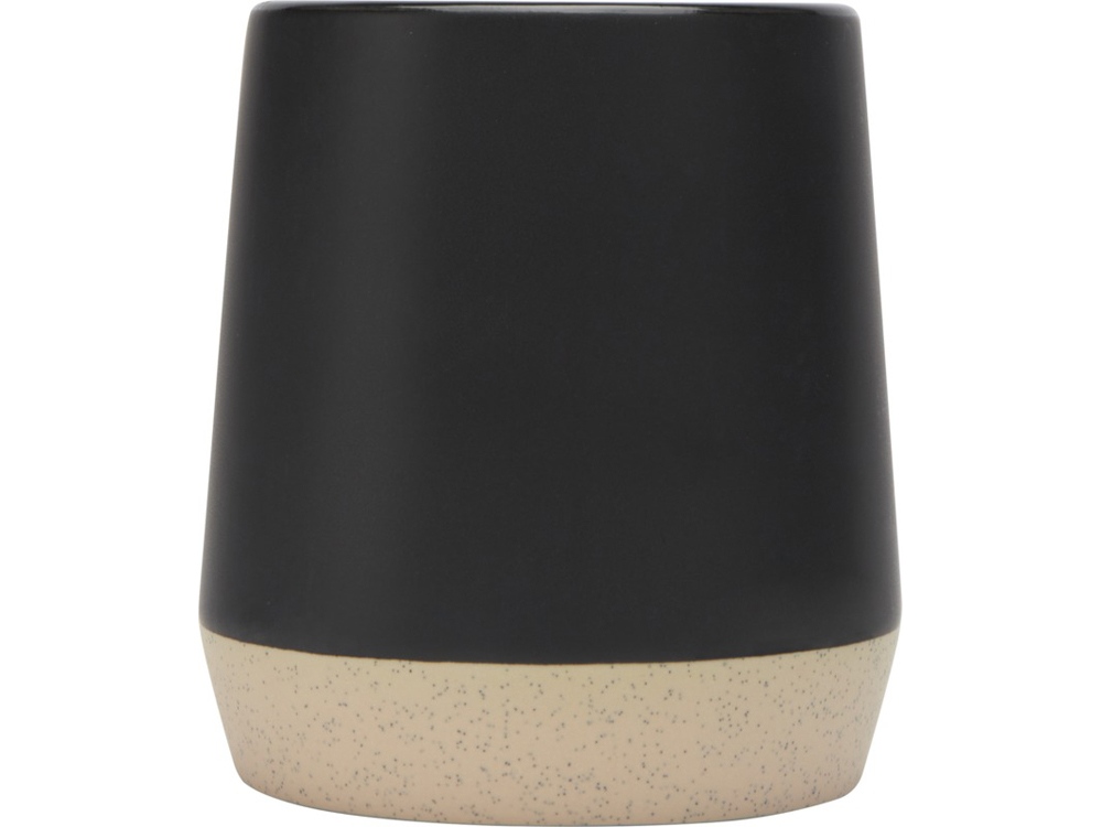 Dolce керамическая кружка объемом 300 мл с матовой отделкой, сплошной черный — изображение 2