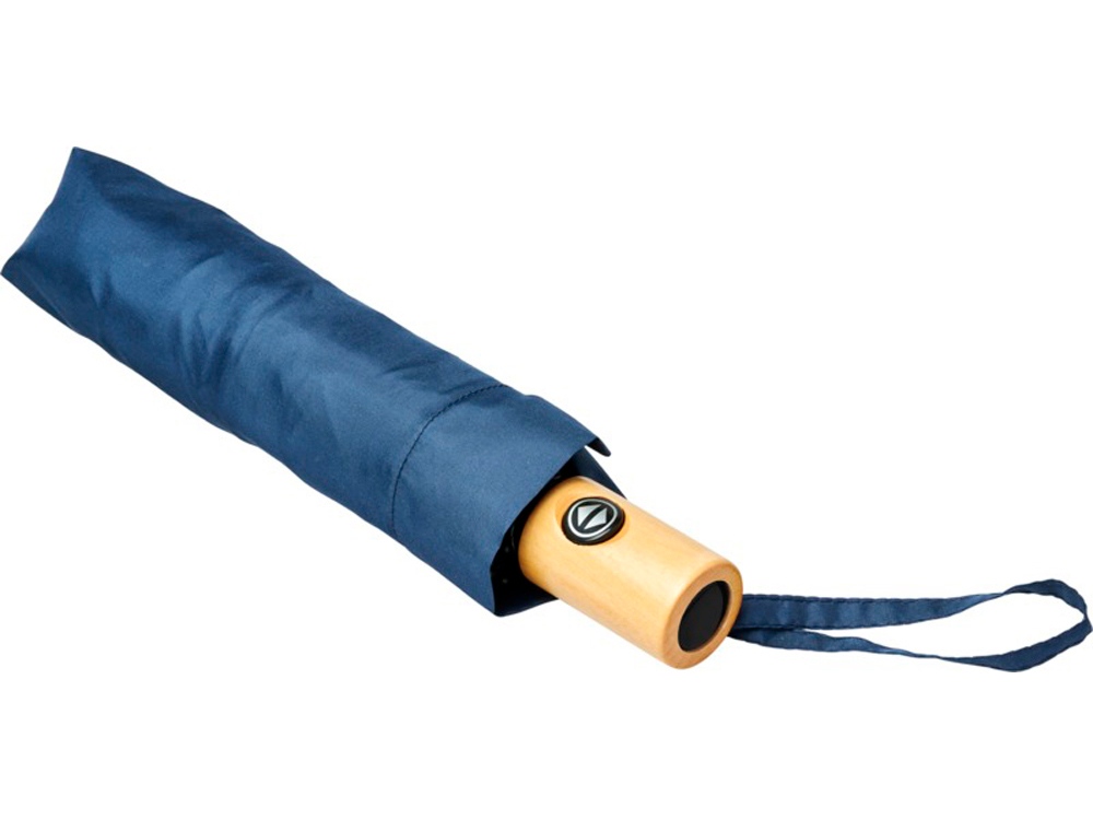 Автоматический складной зонт Bo из переработанного ПЭТ-пластика, темно-синий — изображение 3