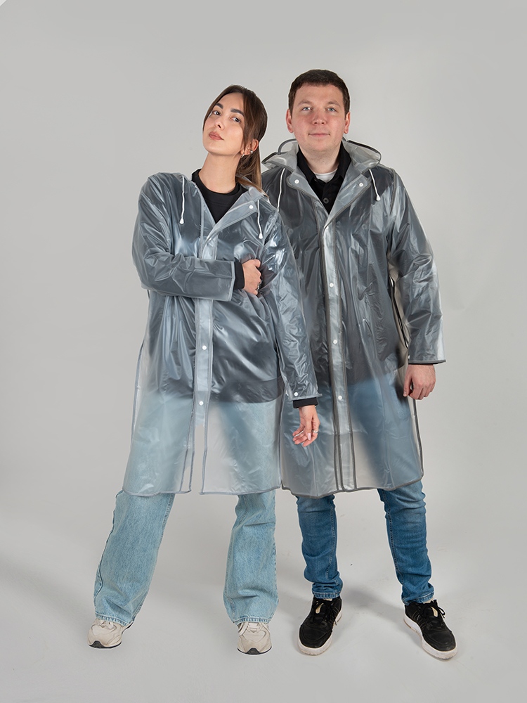 Дождевик Providence, прозрачный/черный с чехлом — изображение 5