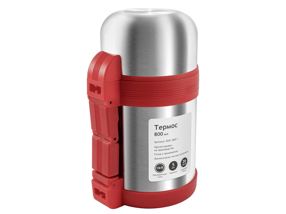 Термос универсальный (для еды и напитков) Relaxika 201, 800 мл, стальной — изображение 2