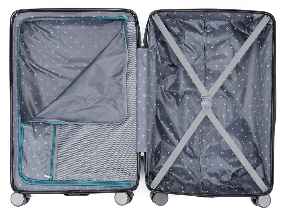 Чемодан TORBER Onego, зелёный, ABS-пластик, 69,5 х 46 х 26 см, 69 л — изображение 4