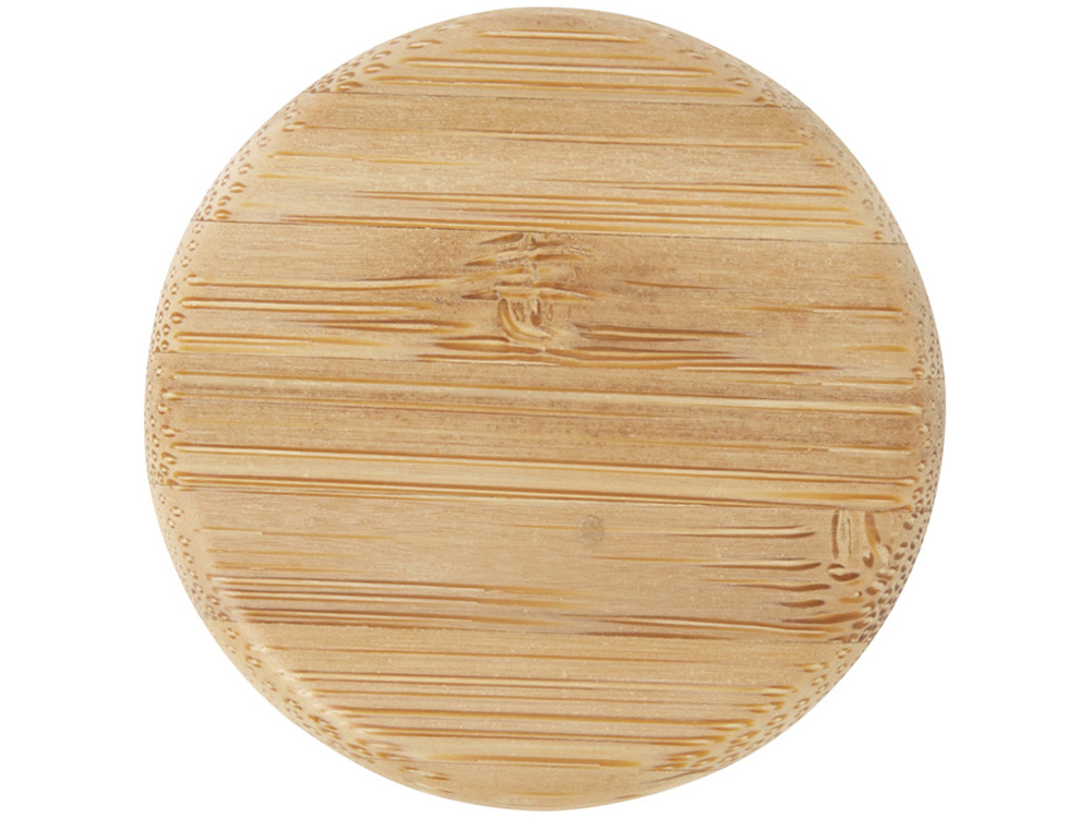 Lume бутылка из матового содово-известкового стекла объемом 500 мл с бамбуковой крышкой - Белый — изображение 4