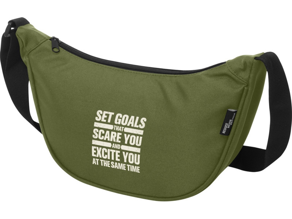 Byron поясная сумка из переработанных материалов объемом 1,5 л - Оливковый — изображение 5