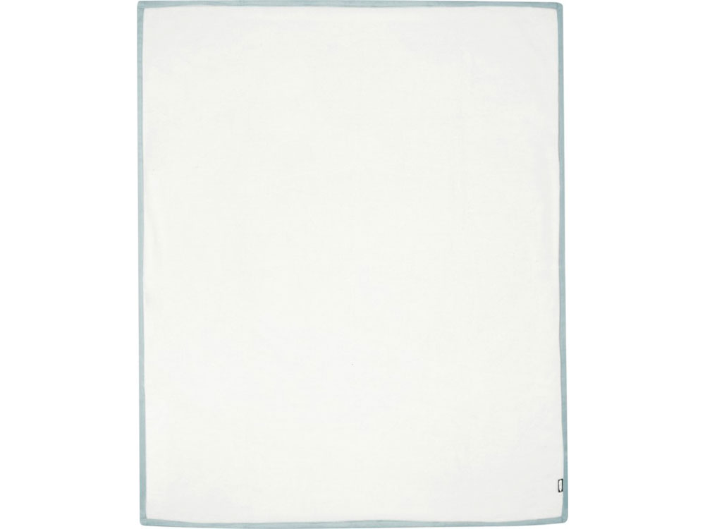 Плед Marigold из флиса из вторичного ПЭТ и искусственного меха, серый/белый — изображение 3