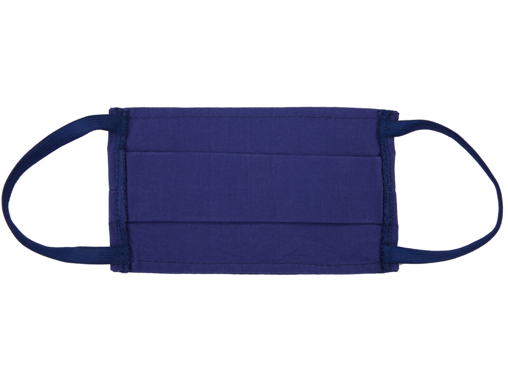 Маска для лица многоразовая из хлопка, синий — изображение 7