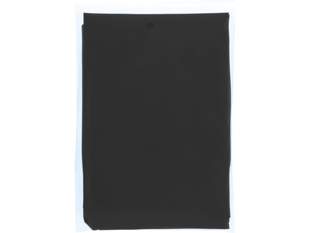 Одноразовый дождевик Mayan с чехлом для хранения из материалов, переработанных по стандарту GRS - сплошной черный — изображение 2