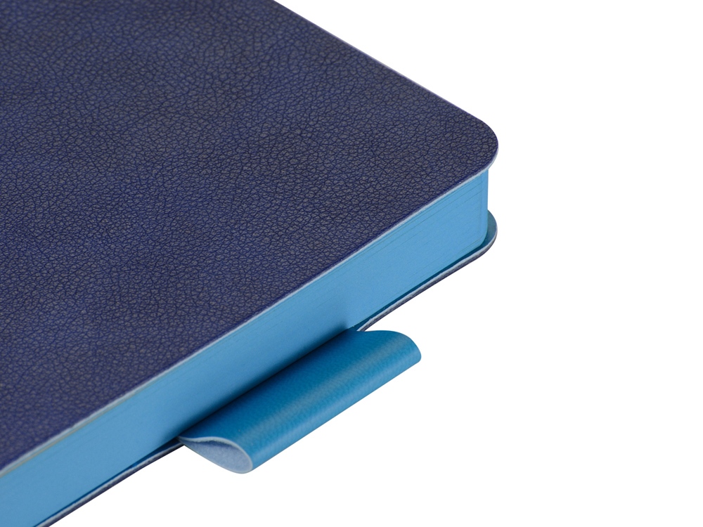 Ежедневник А5 датированный Boston 2026, синий с голубым обрезом — изображение 5