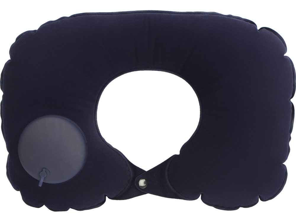 Подушка под шею с помпой Push, синий — изображение 5