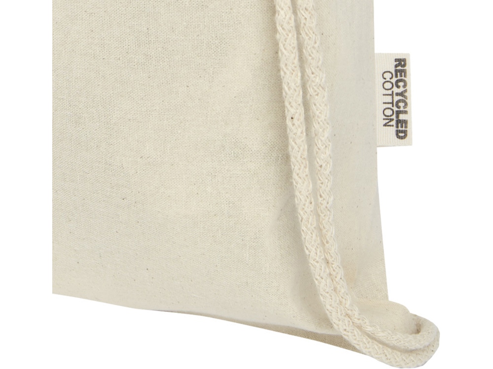 Oregon сумка-кисет из переработанного хлопка, сертифицированного согласно GRS, плотностью 140 г/м² - Натуральный — изображение 4