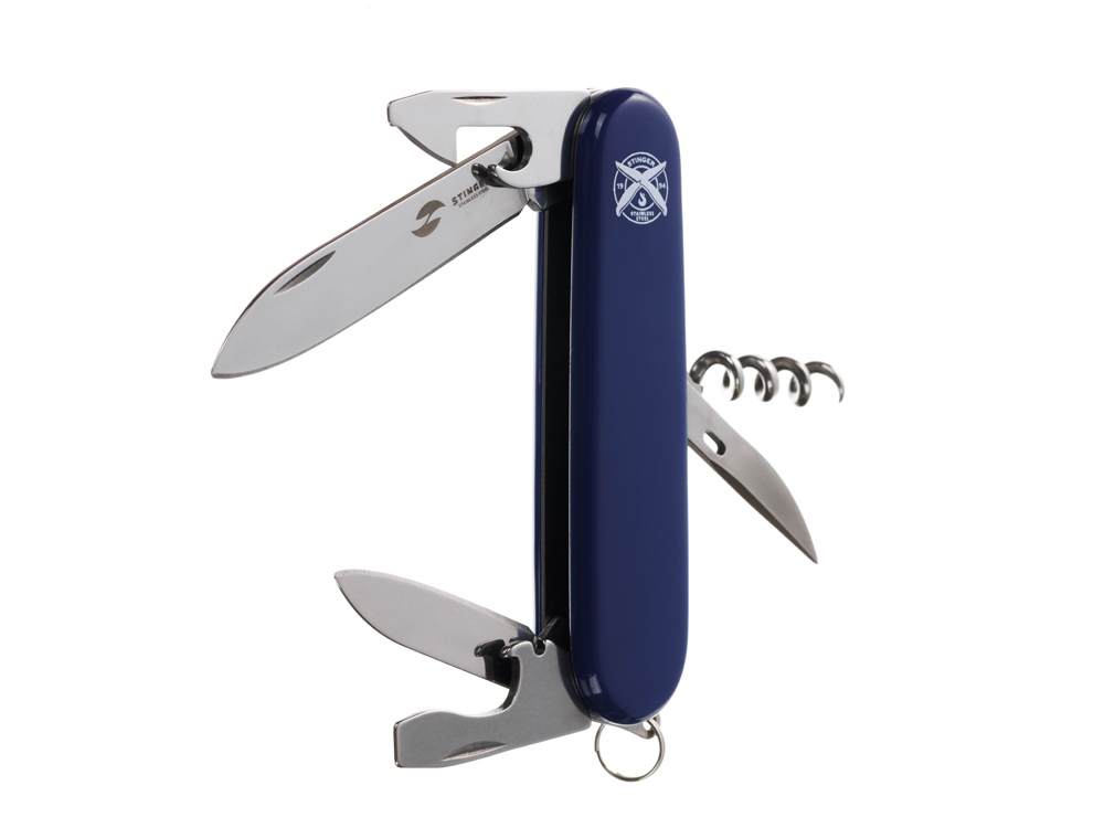 Нож перочинный Stinger, 90 мм, 11 функций, материал рукояти: АБС-пластик (синий) — изображение 3