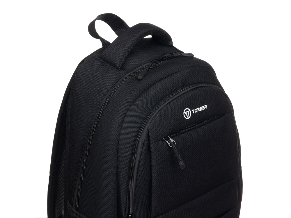 Рюкзак TORBER CLASS X, черный, полиэстер 900D, 45 x 30 x 18 см + Мешок для сменной обуви в подарок! — изображение 10