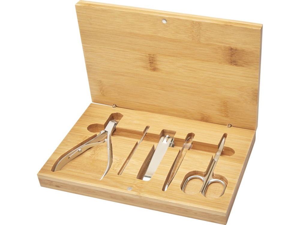 Набор из 5 предметов из бамбука для маникюра Ladia , natural — изображение 3