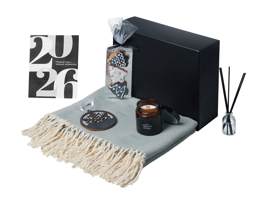 Подарочный набор с пледом, свечой и диффузором — изображение 2