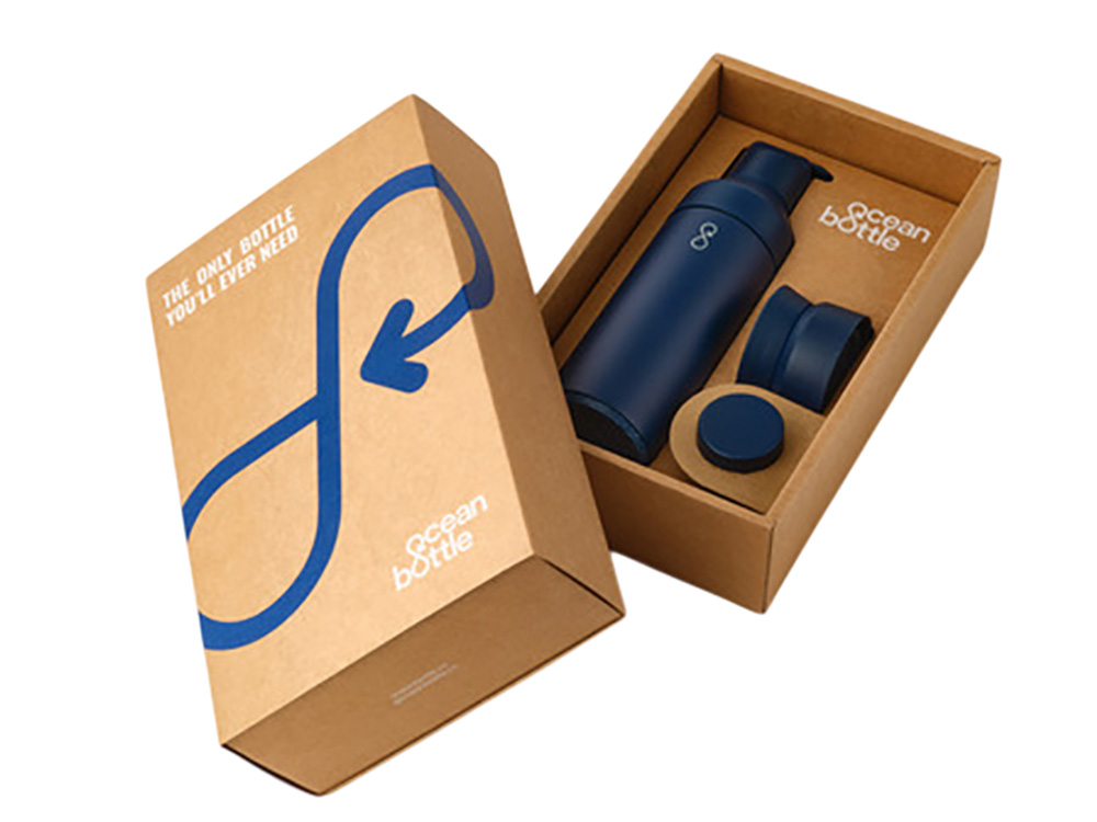 Подарочный набор Ocean Bottle 3-в-1 объемом 500 мл - Синий — изображение 3