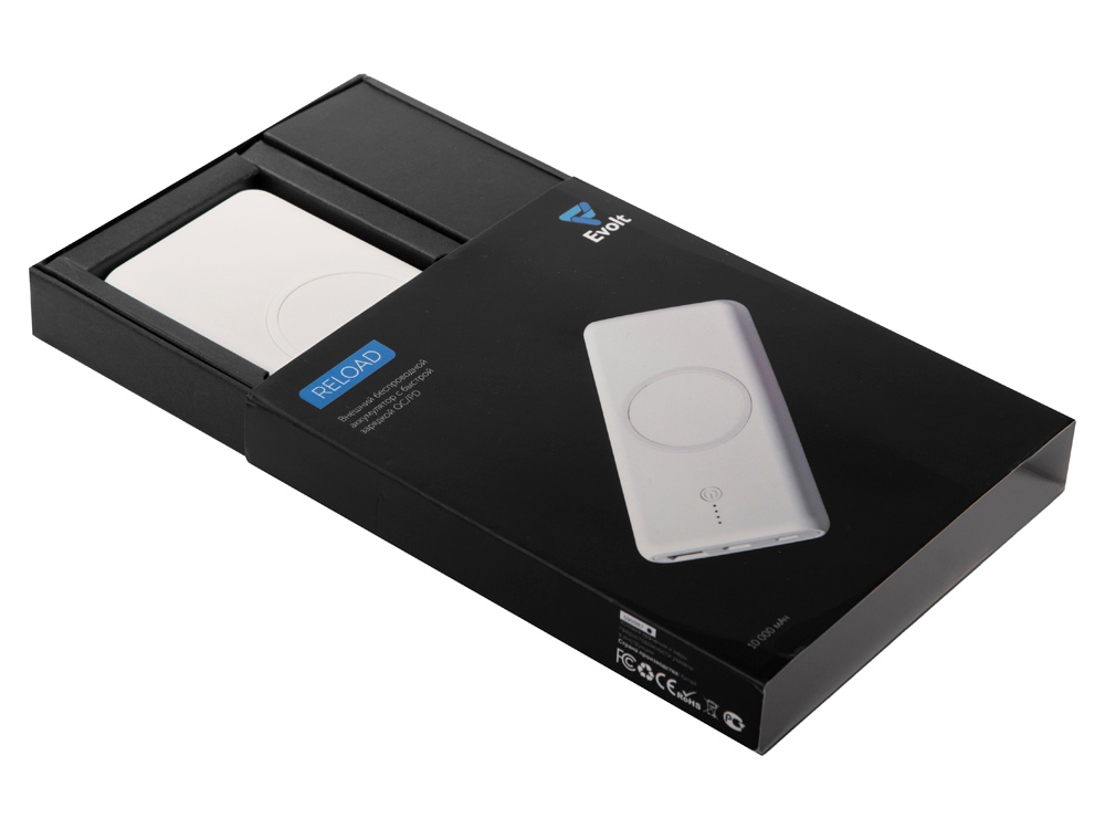 Внешний беспроводной аккумулятор c QC/PD Reload, 10000 mAh, белый — изображение 8