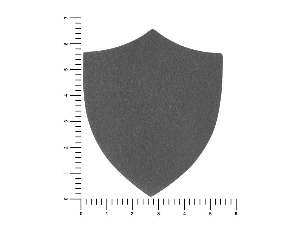 ПАТЧ ЩИТ nubuk (серый) 6,6 х 5,5 см — изображение 2