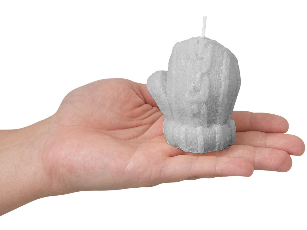 Свеча Рукавичка, серый — изображение 5