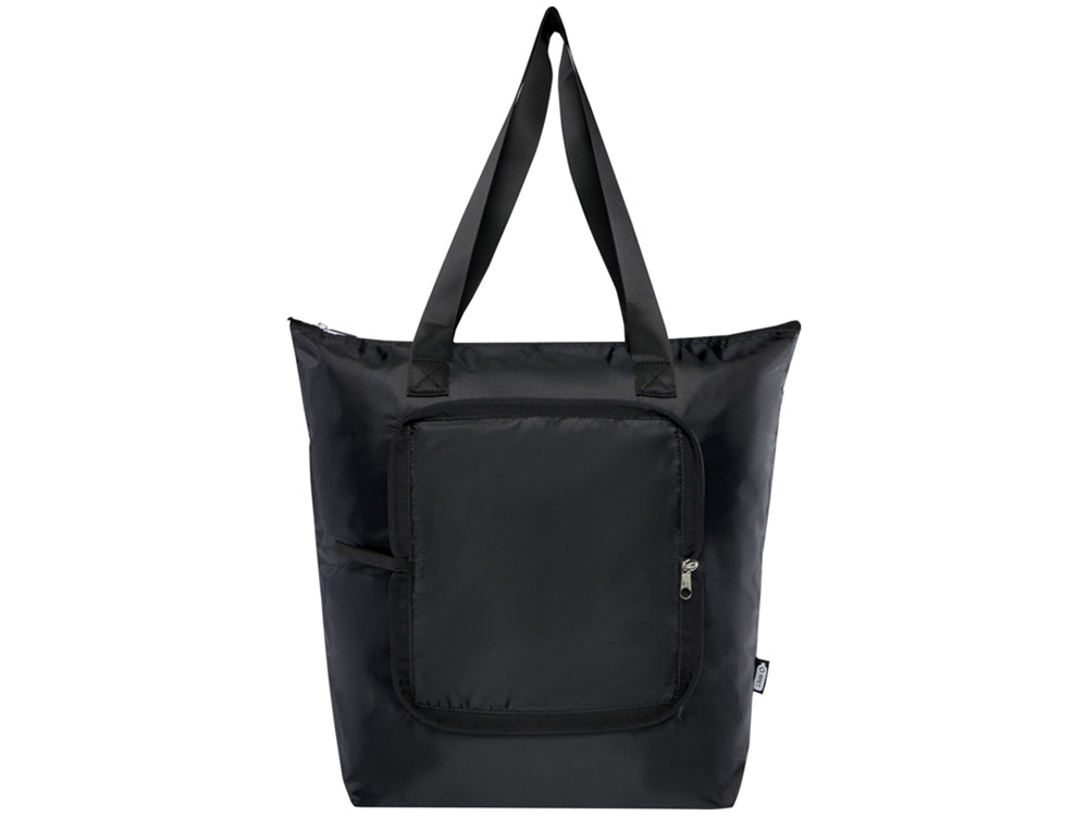 EcoFold Складная сумка-холодильник из RPET 15 л - Сплошной черный — изображение 2