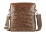 Сумка через плечо Mano Don Luca, натуральная кожа в коньячном цвете, 23 х 26,5 х 4,5 см