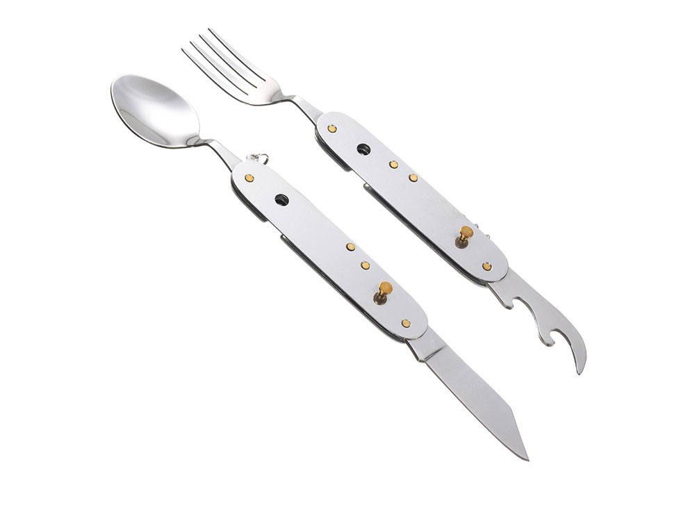 Нож перочинный Stinger, 109 мм, 8 функций, материал рукояти: нержавеющая сталь (серебристый) — изображение 5