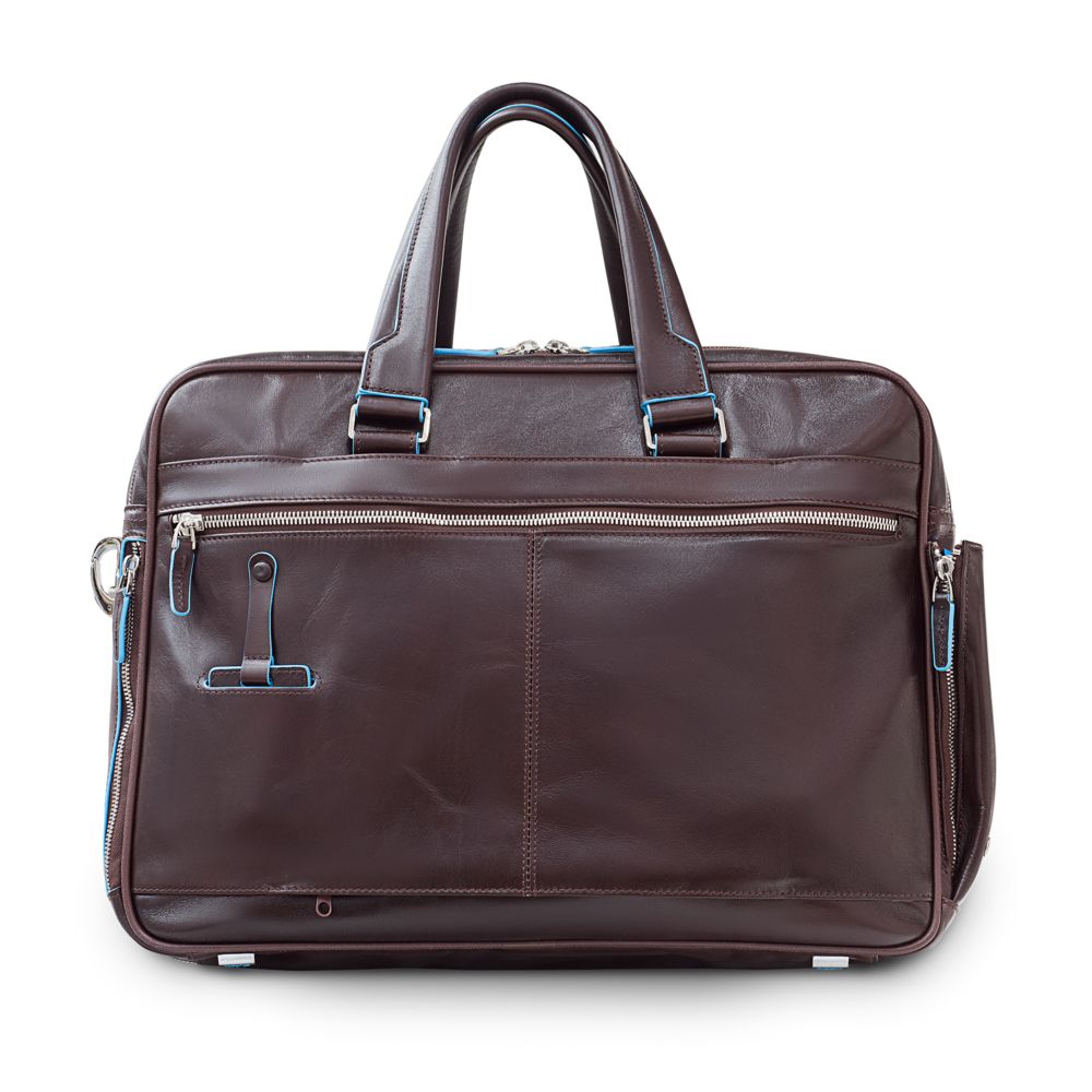 Сумка мужская для ноутбука Piquadro Blue Square, коричневая — изображение 3