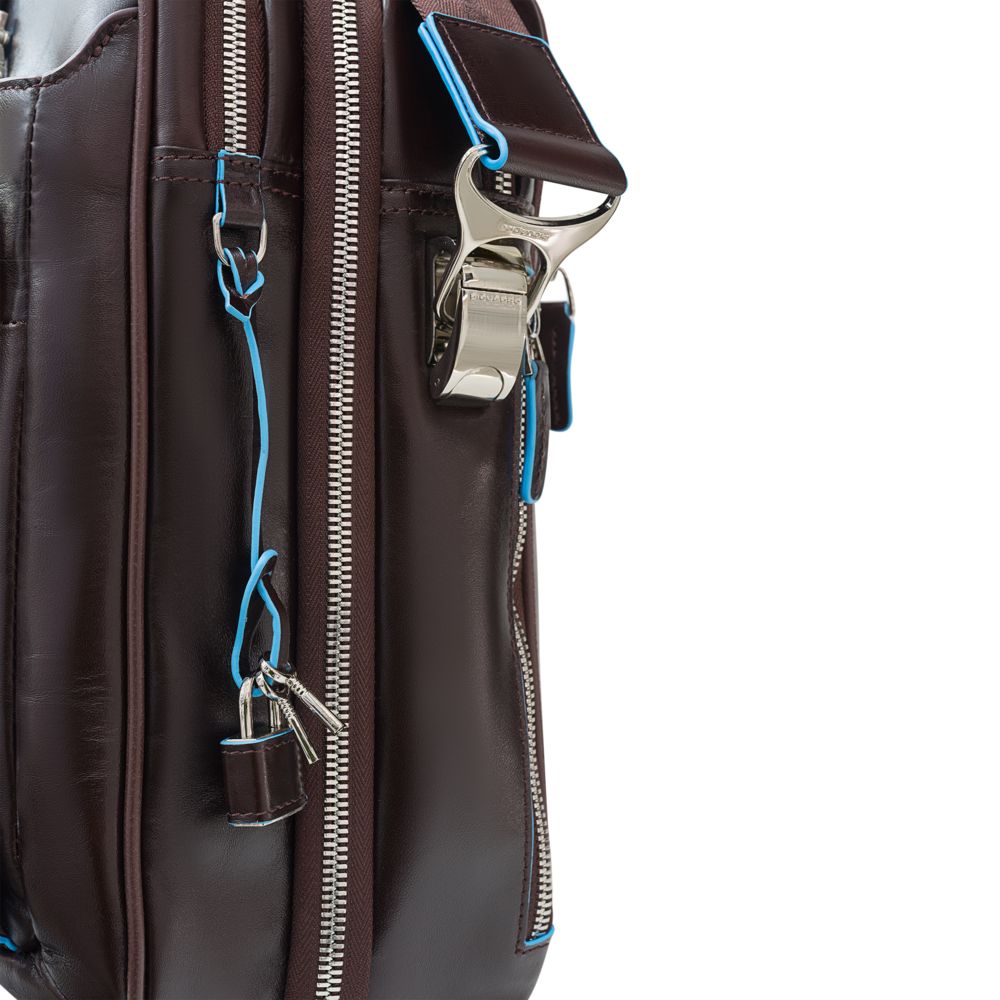 Сумка мужская для ноутбука Piquadro Blue Square, коричневая — изображение 5