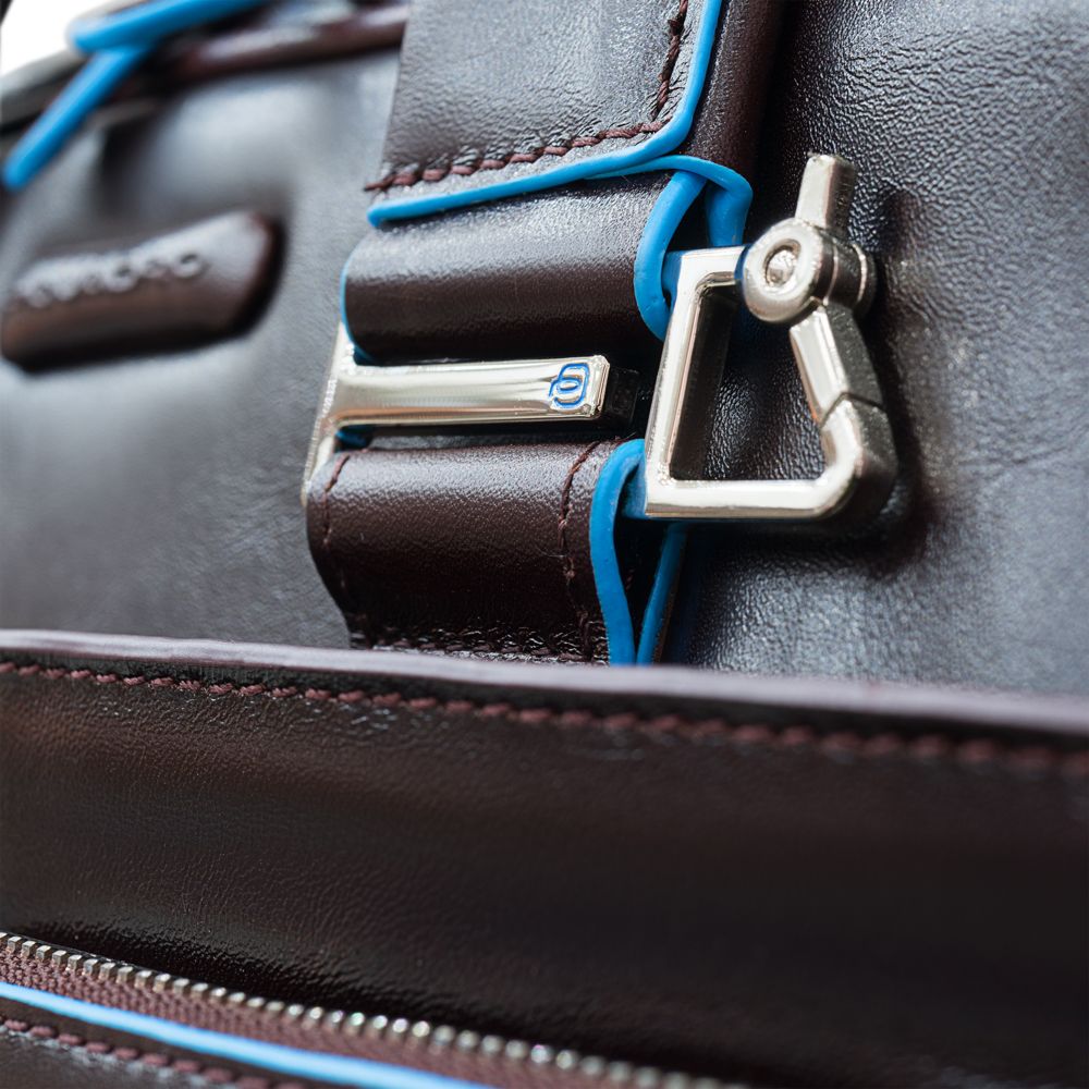 Сумка мужская для ноутбука Piquadro Blue Square, коричневая — изображение 6