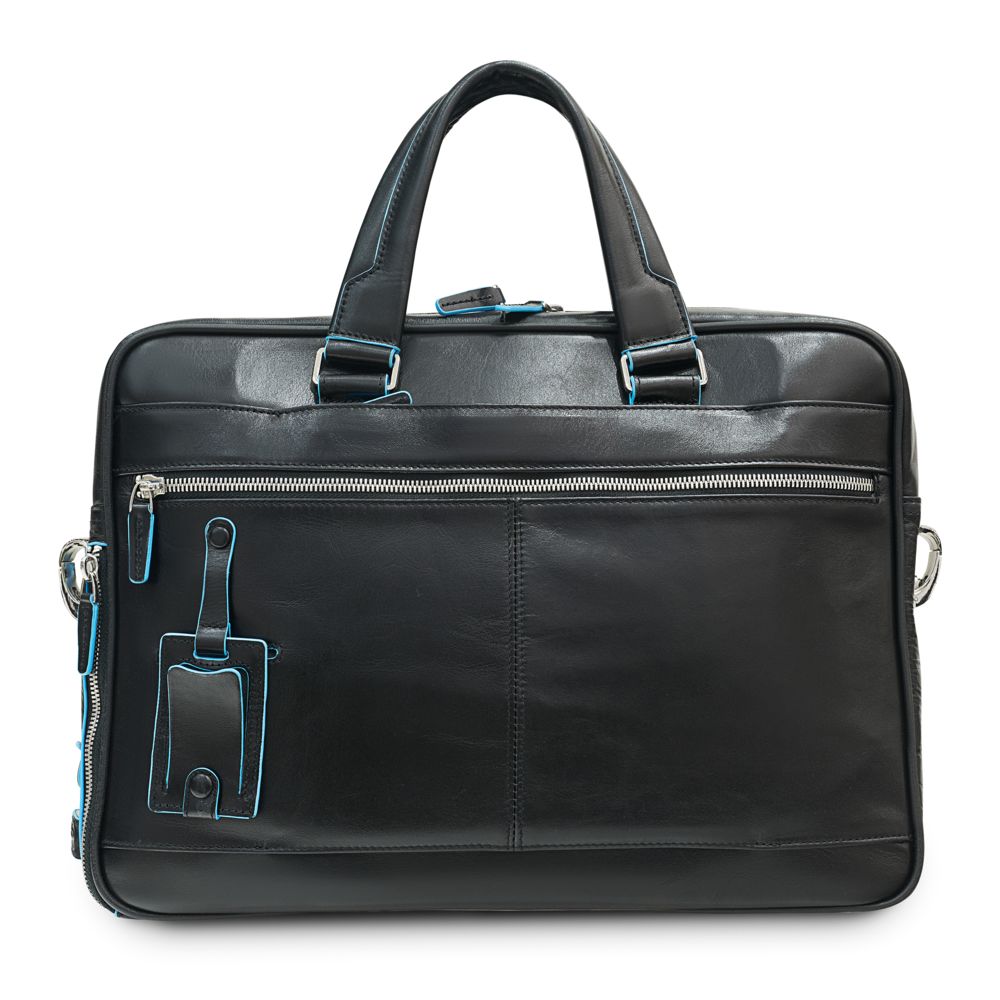 Сумка с отделением для ноутбука Piquadro Blue Square, черная — изображение 3