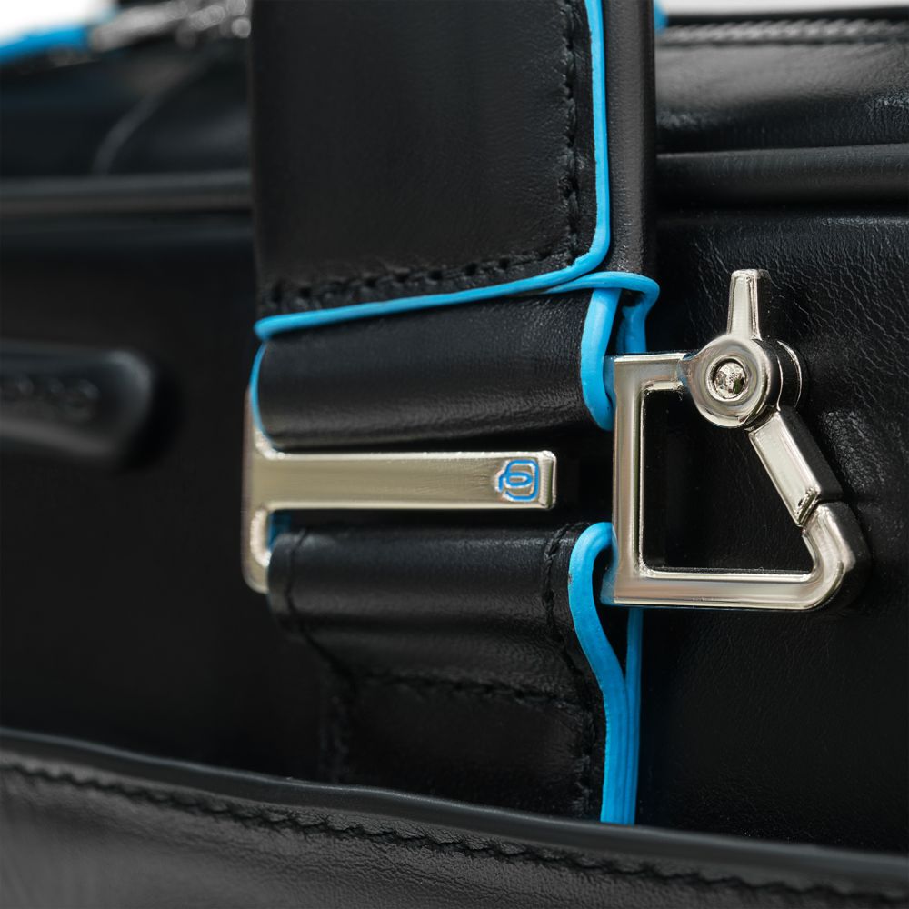 Сумка с отделением для ноутбука Piquadro Blue Square, черная — изображение 9