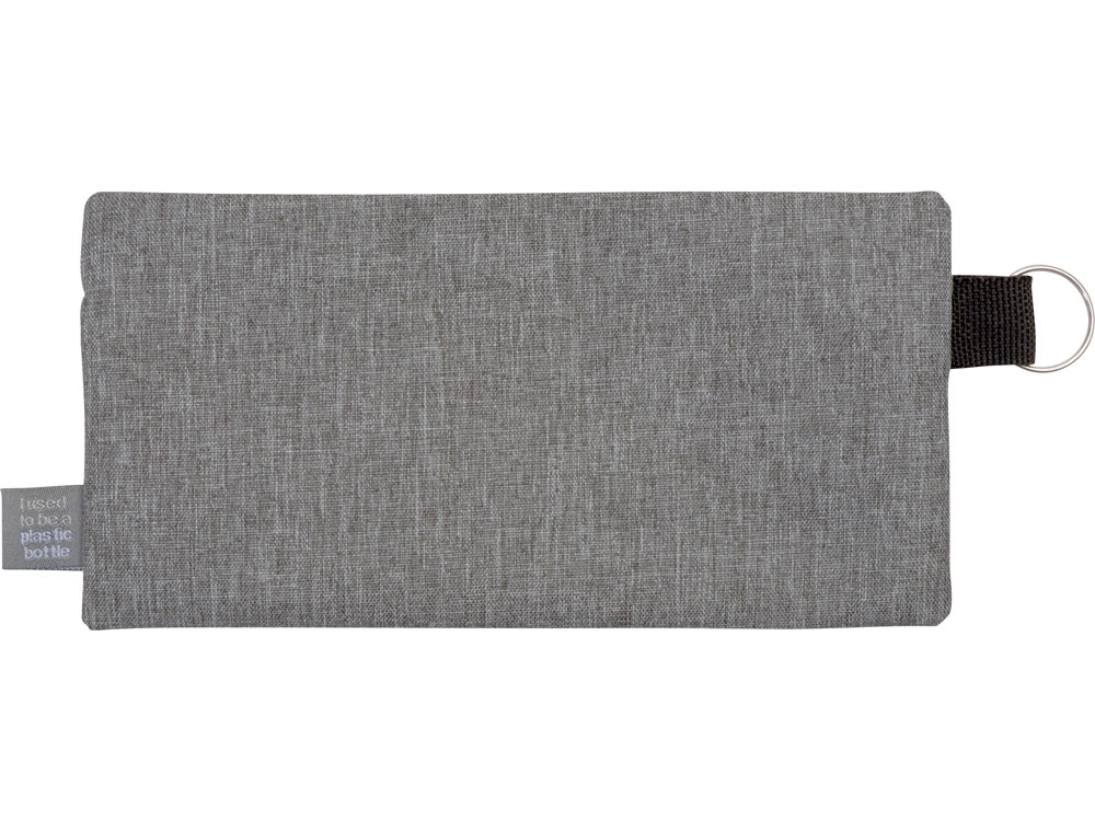 Универсальный пенал из переработанного полиэстера RPET Holder, серый/черный — изображение 4