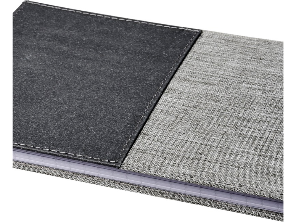 Блокнот Mera RPET размера A5 с передним карманом, серый — изображение 3