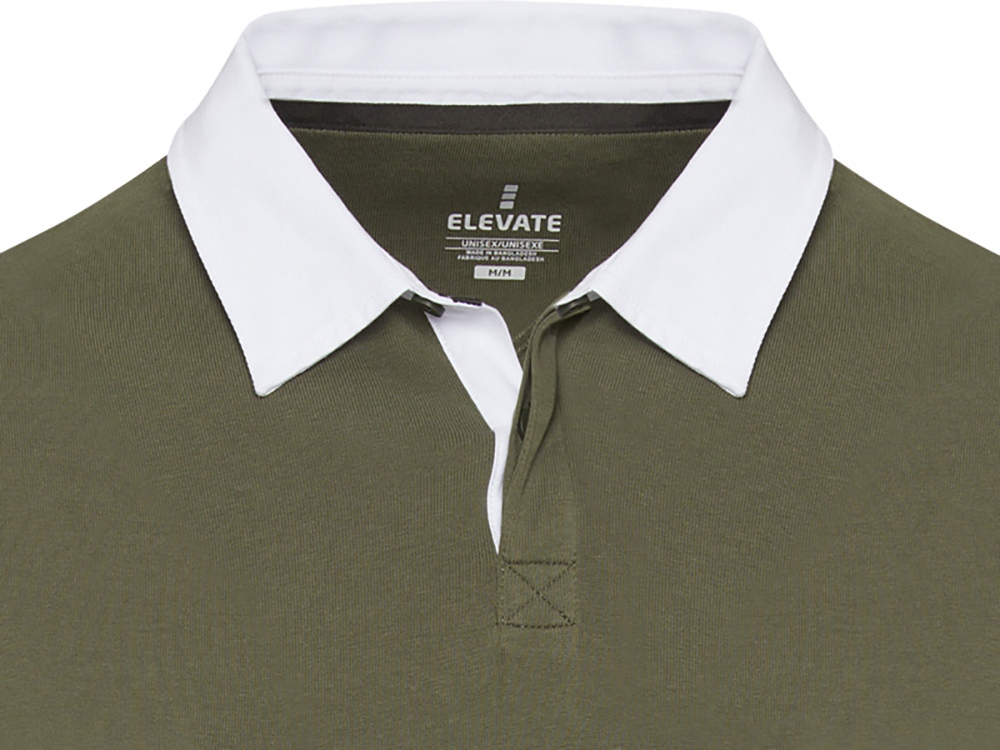 Clyde толстовка-поло унисекс для регби - Зеленый / Белый — изображение 4