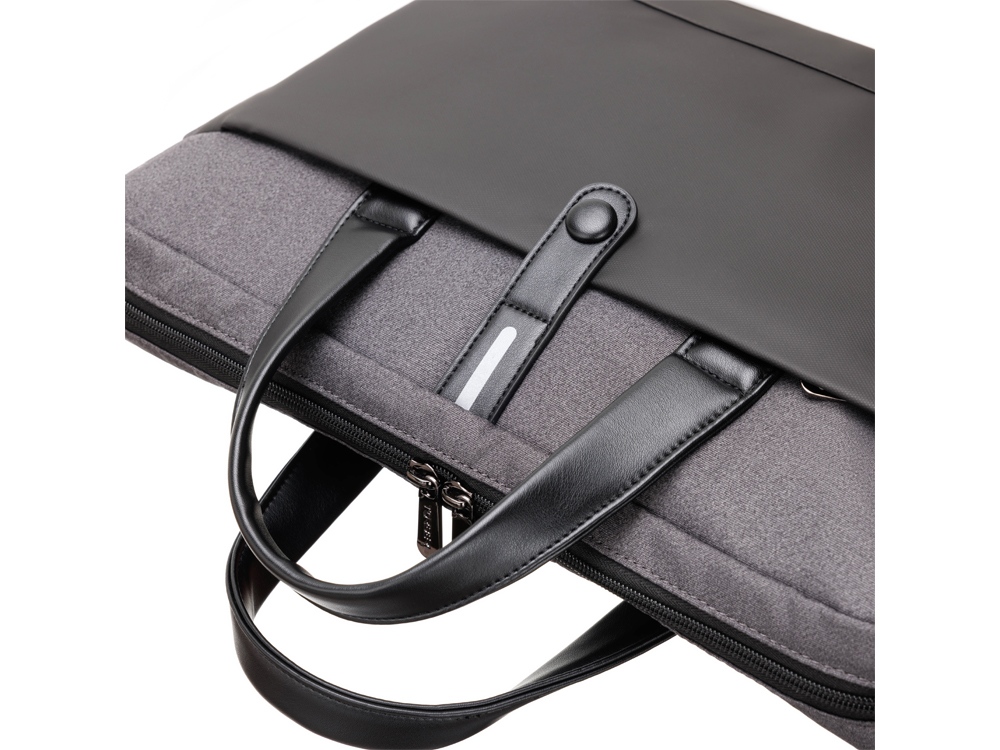 Сумка для ноутбука TORBER VECTOR 14.1'', черный/серый, нейлон, 40 x 5 x 28 см, 5л — изображение 7