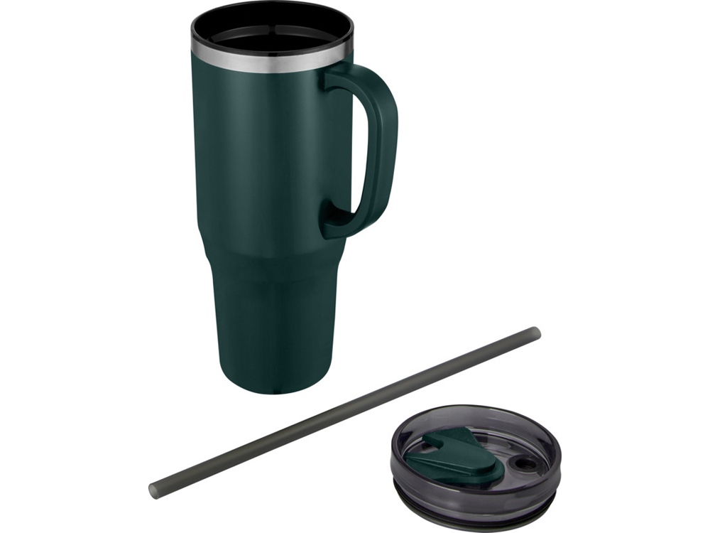 Melbourne кружка 1200 мл, сертифицированная согласно RCS, с соломинкой - Зеленый — изображение 3