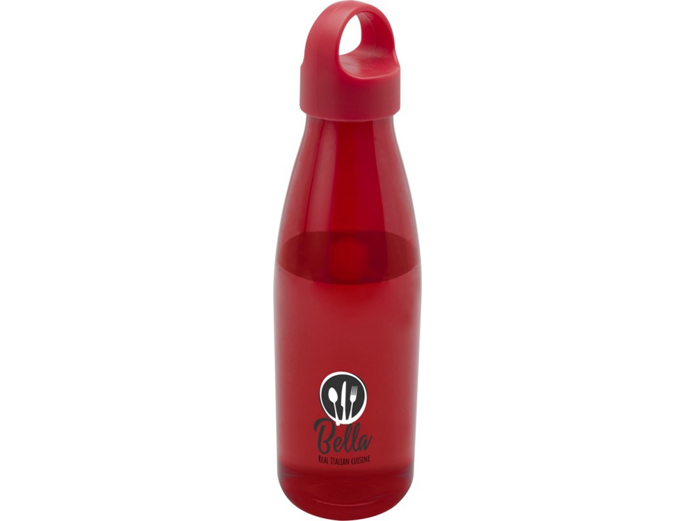 Bergen бутылка для воды объемом 800 мл из переработанной пластмассы, красный — изображение 4