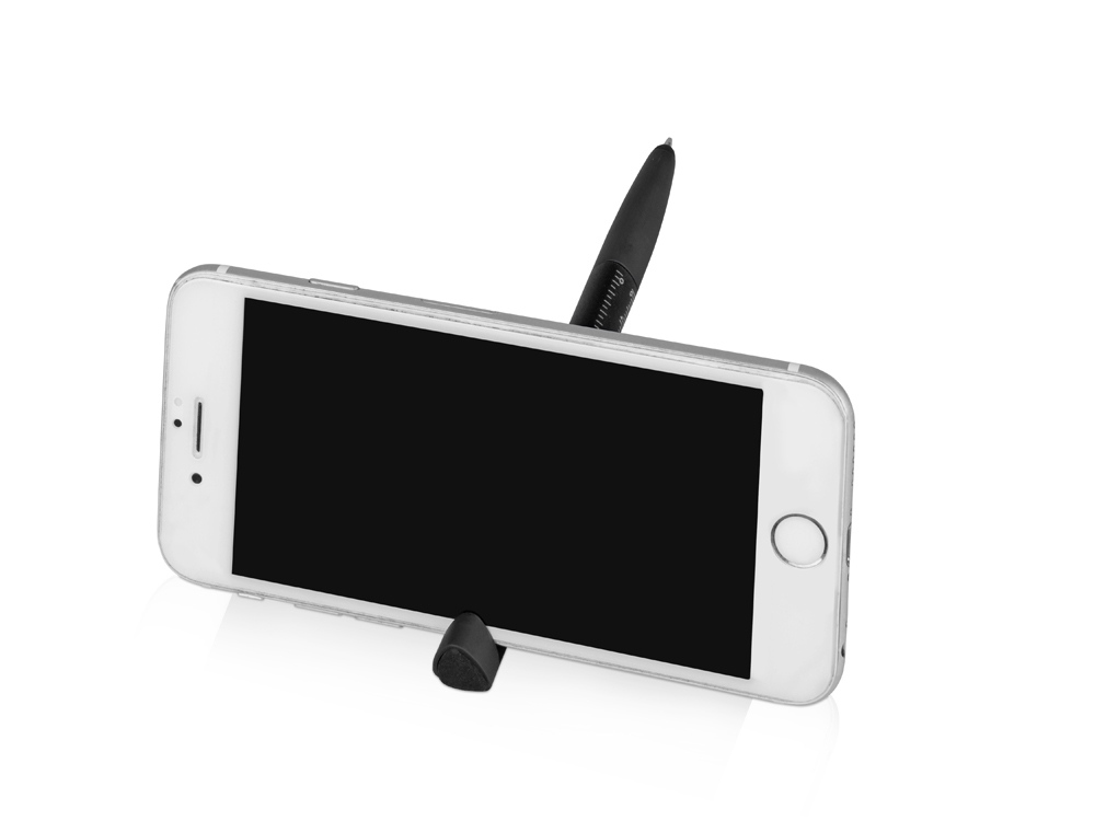 Ручка-стилус пластиковая шариковая многофункциональная (6 функций) Multy, черный — изображение 4