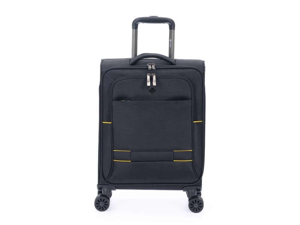 Чемодан TORBER Brosno, чёрный, нейлон 600D, 36,5 х 14 х 54 см, 32 л — изображение 3