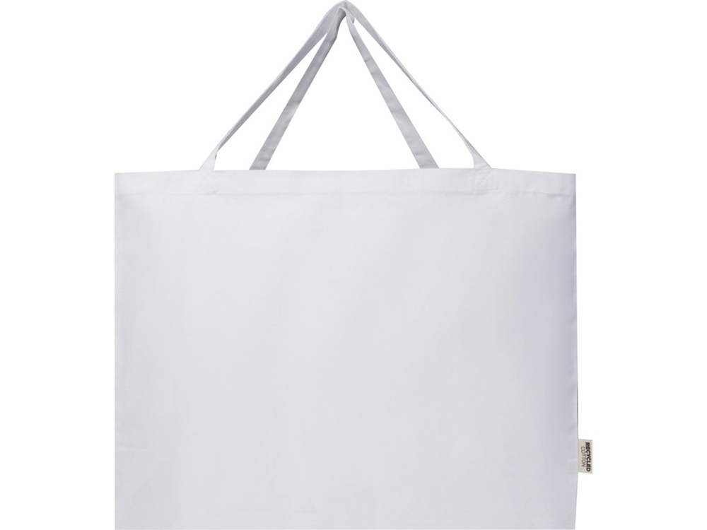 Odessa большая эко-сумка из переработанного хлопка, сертифицированного согласно GRS, плотностью 220 г/м² - Белый — изображение 2