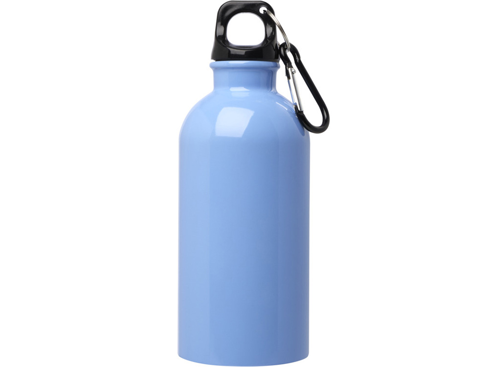 Одностенная бутылка для воды с карабином Oregon, изготовленная из нержавеющей стали, сертифицированной по стандарту RCS, объемом 400 мл - Cloud Blue — изображение 2