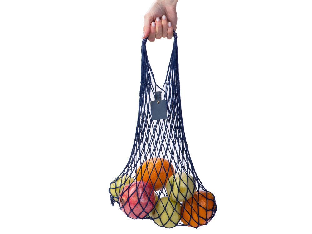 Авоська Dream М old style 15 литров с кожаными ручками, синий (12) — изображение 4