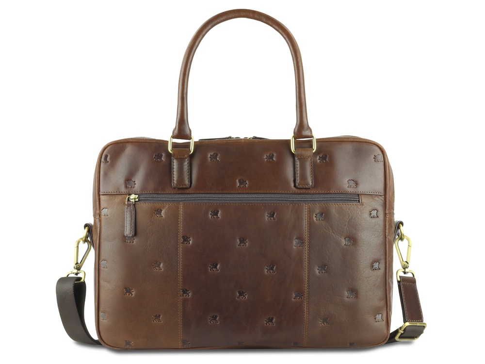 Сумка Mano Don Leon, натуральная кожа в коричневом цвете, 42 х 30 х 11,5 см — изображение 2