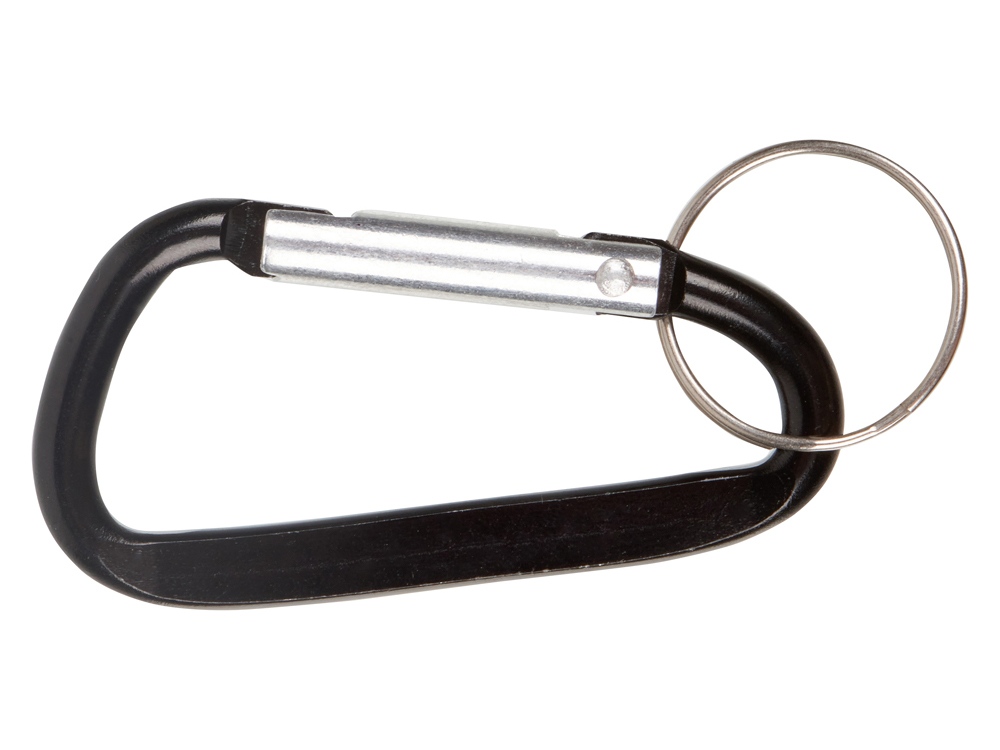 Брелок-карабин из переработанного алюминия Alumina, черный — изображение 2