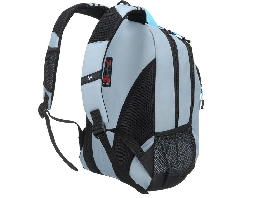 Рюкзак TORBER ROCKIT серый/голубой, полиэстер/добби, 32x15x46 см, 22 л — изображение 3