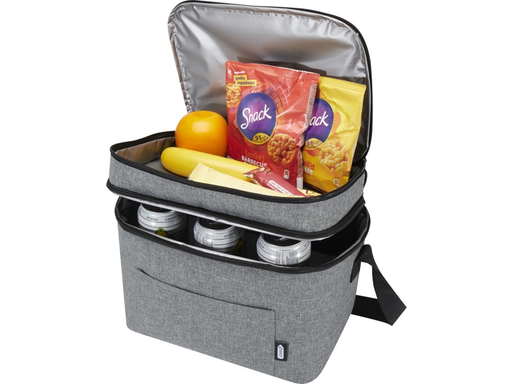 Tundra сумка-холодильник из переработанного РЕТ-пластика, сертиф. согласно GRS - Серый яркий — изображение 4