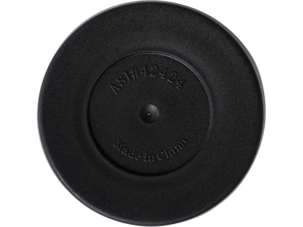 Термостакан Elwood из переработанной нержавеющей стали, 410 мл - Серебристый/Черный — изображение 5