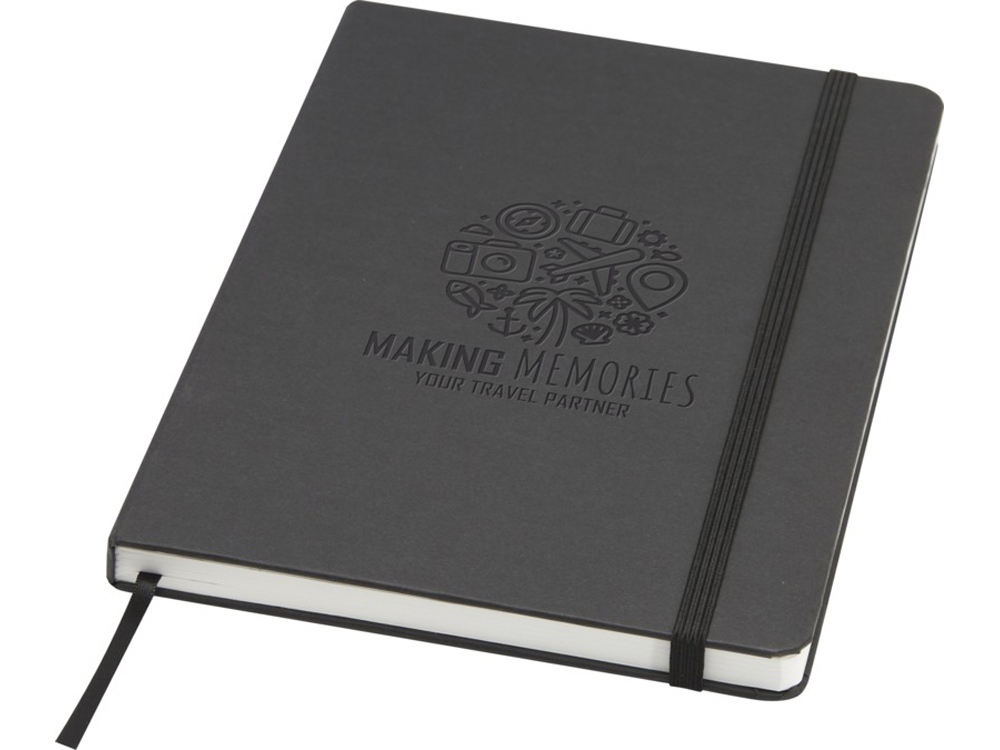 Holm блокнот формата А5 из каменной бумаги с линованными страницами - сплошной черный — изображение 6