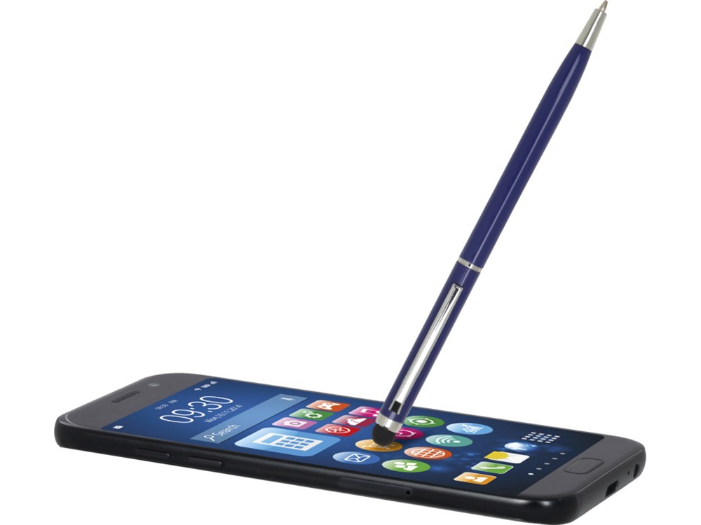 Шариковая ручка Ore алюминиевая со стилусом - Синий — изображение 4