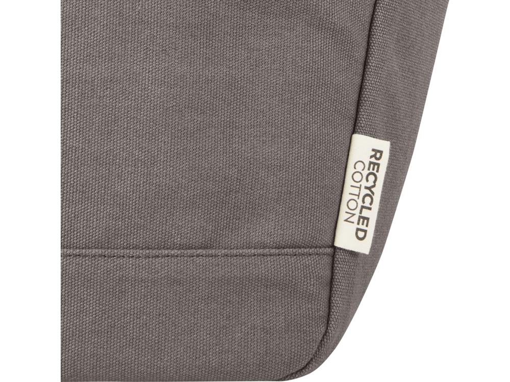 Пищевая сумка-холодильник Joey из брезента, переработанного по стандарту GRS, объемом 6 л на 9 банок, серый — изображение 6