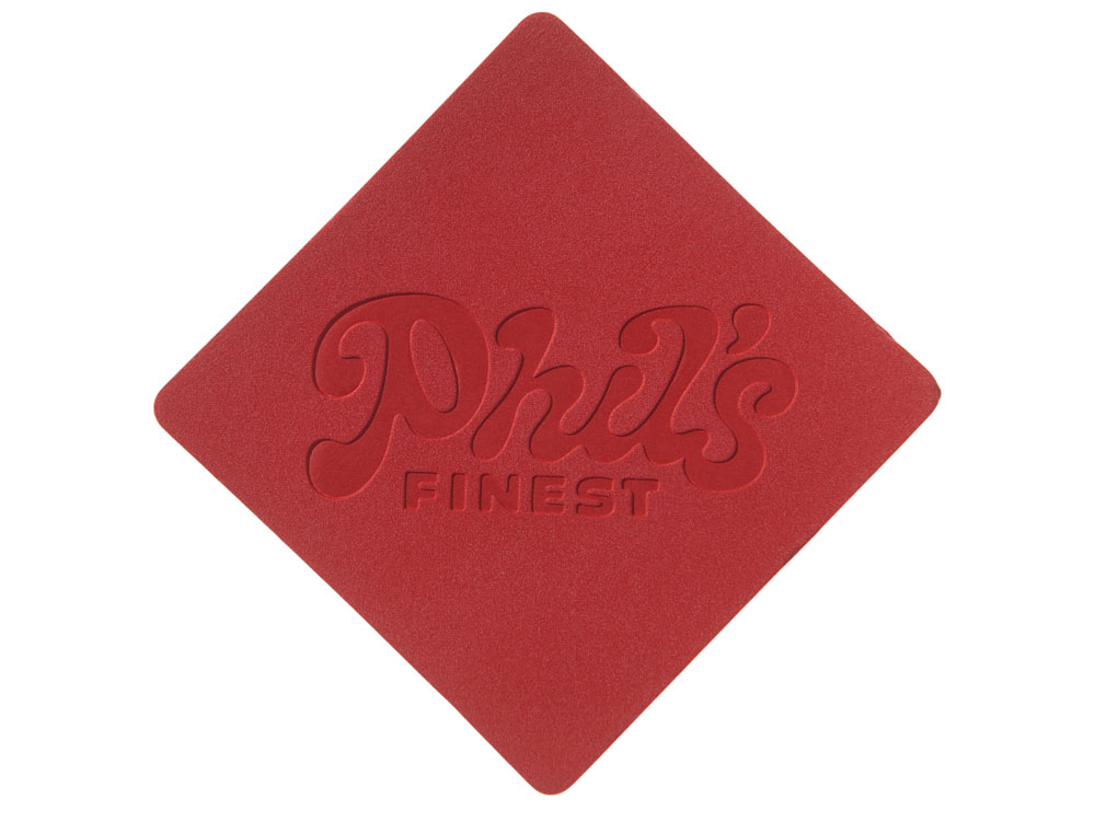 ПАТЧ РОМБ nubuk (красный) 7,6 х 7,6 см — изображение 3